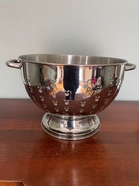 Stainless Steel Silver Colander with Handles, Large 13” Diameter, 9”tall